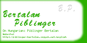 bertalan piblinger business card